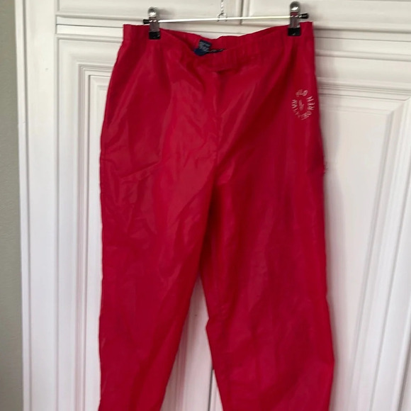 Vintage Polo Ralph Lauren Swichy red pants pockets sz small Nylon track running - Picture 3 of 16